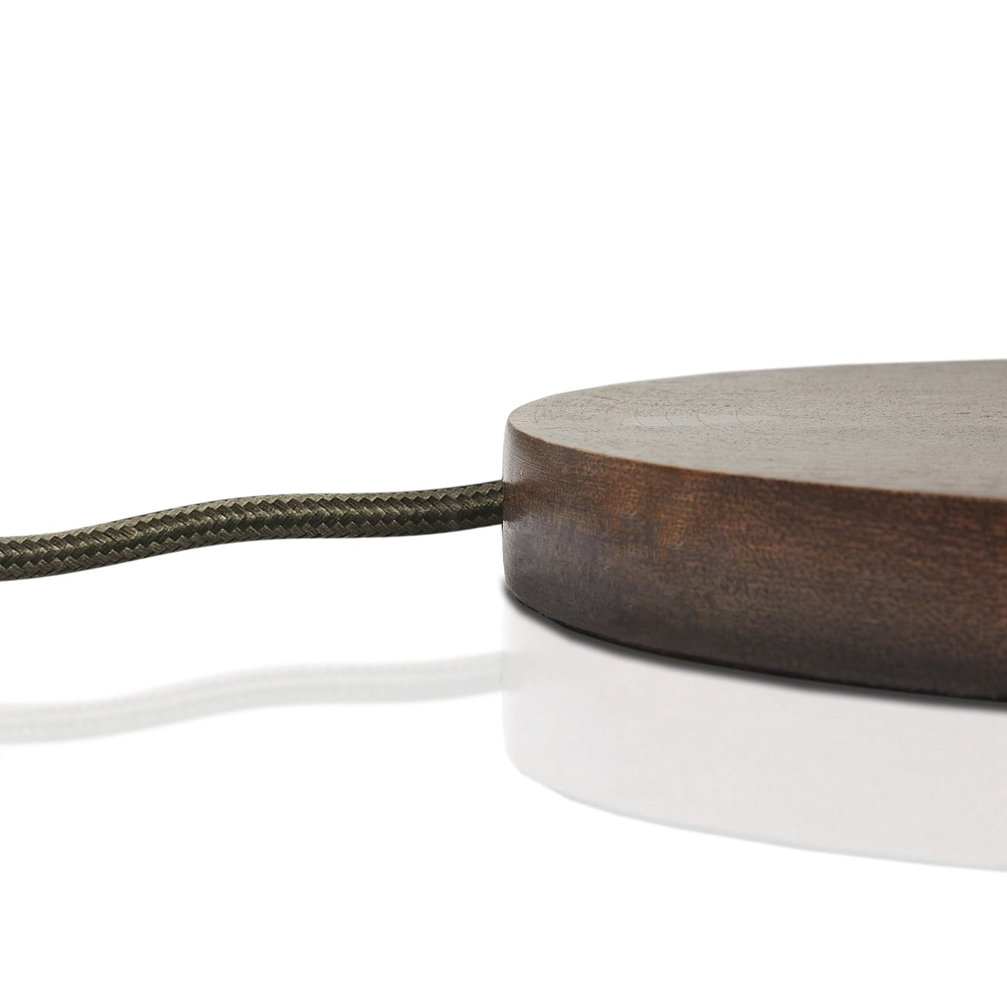 Skellig floor lamp in burnt wood and brass