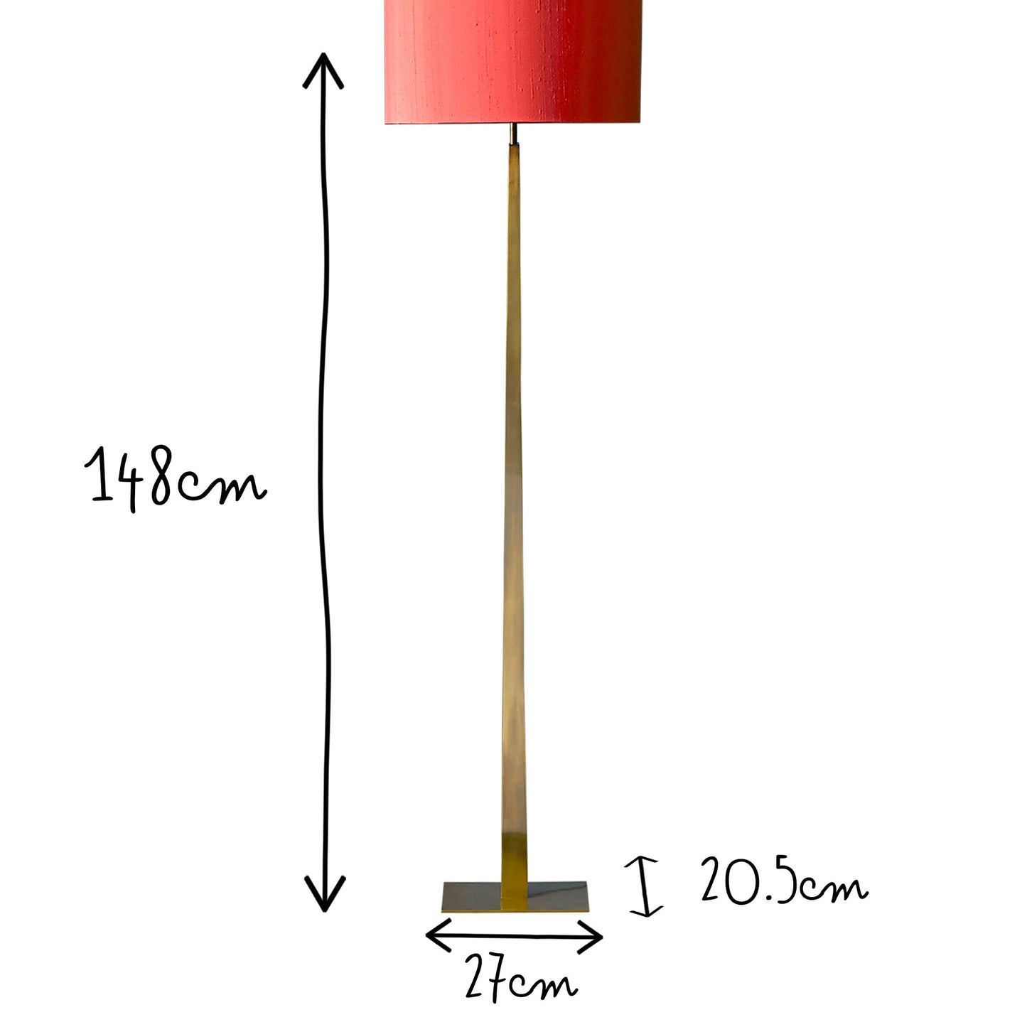 Trafalgar floor lamp in antique brass