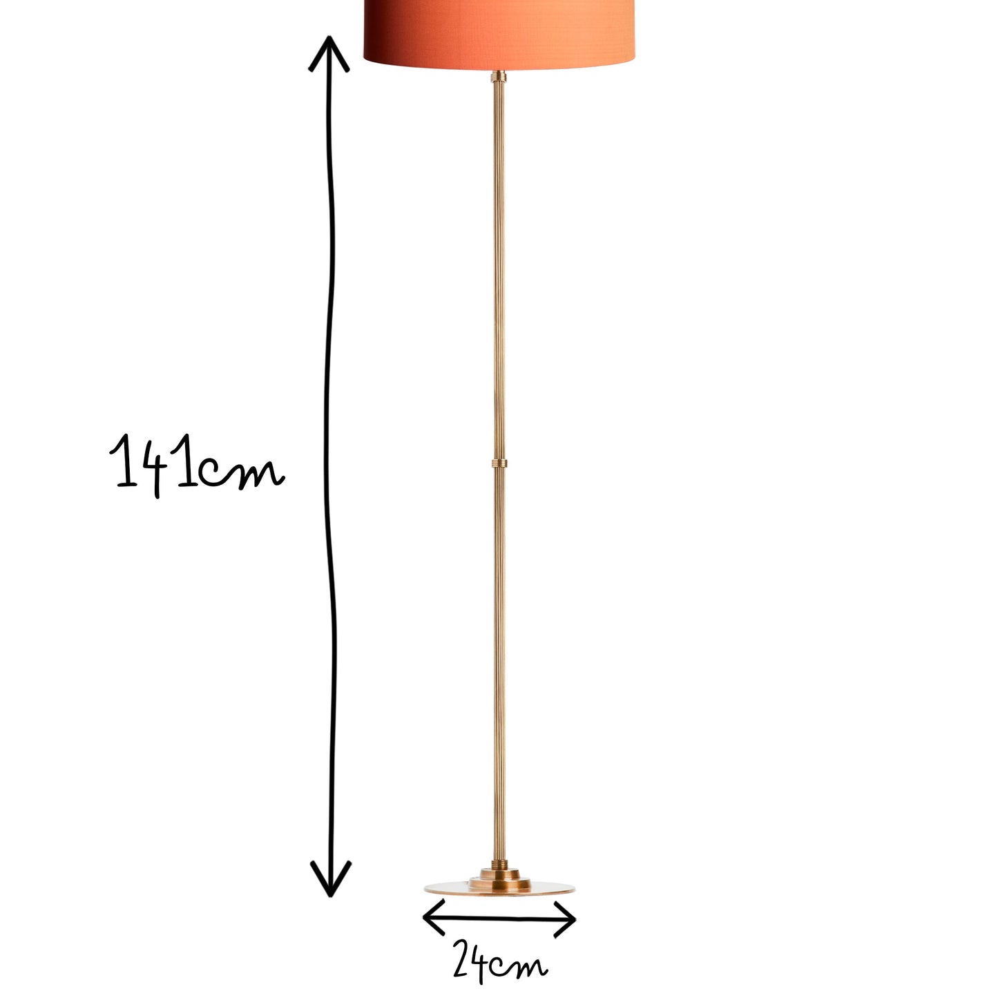 Wrappling standing lamp in antique brass