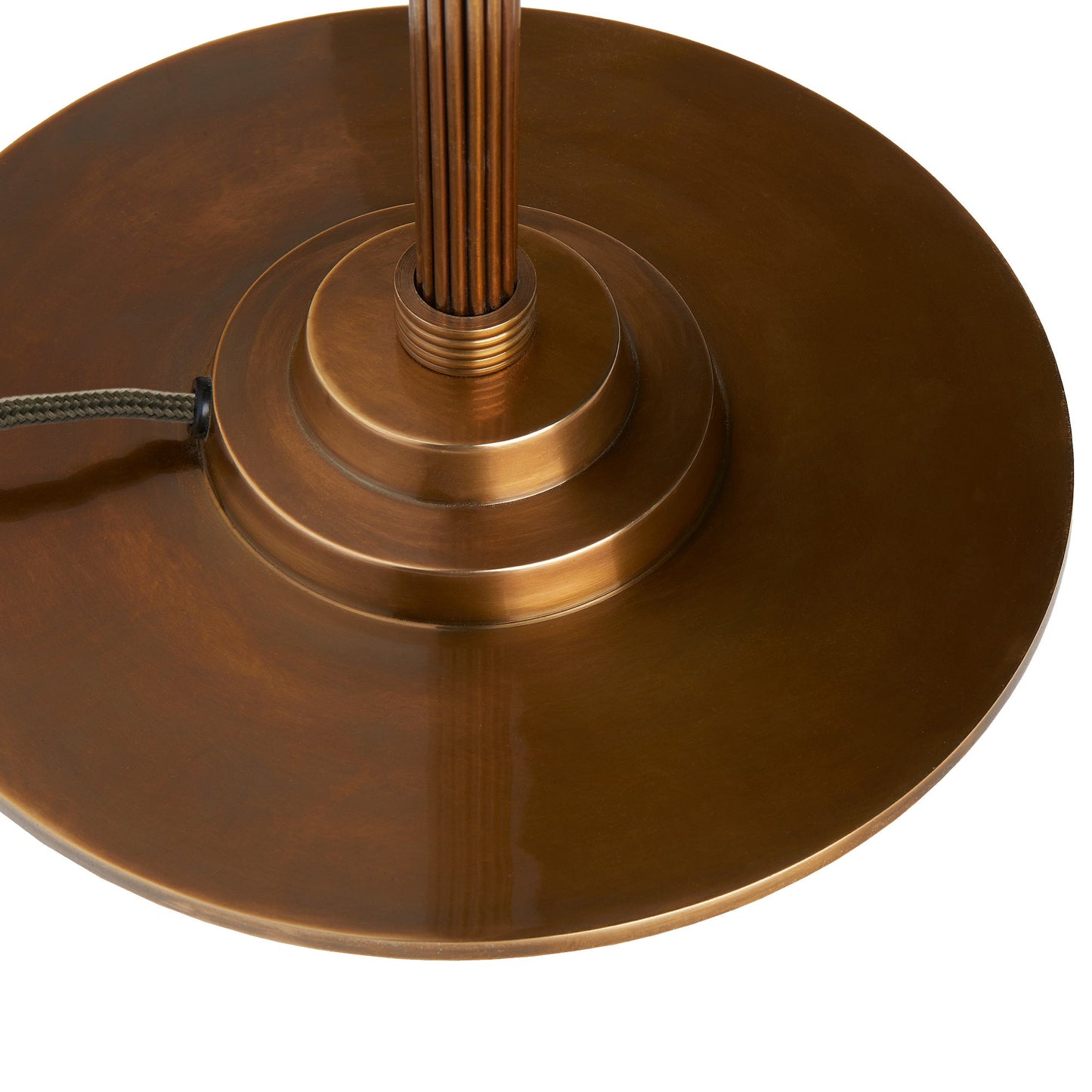 Wrappling standing lamp in antique brass