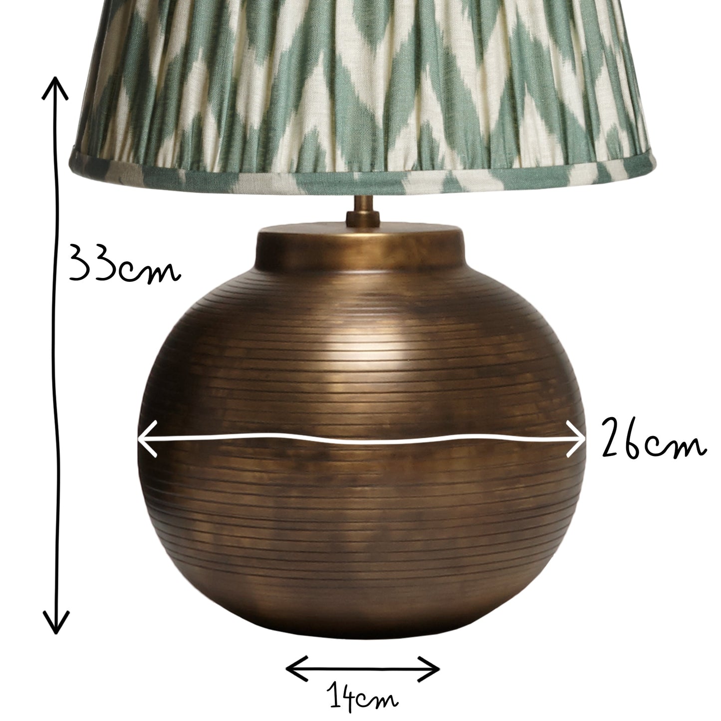 Aladdin table lamp in vintage brass