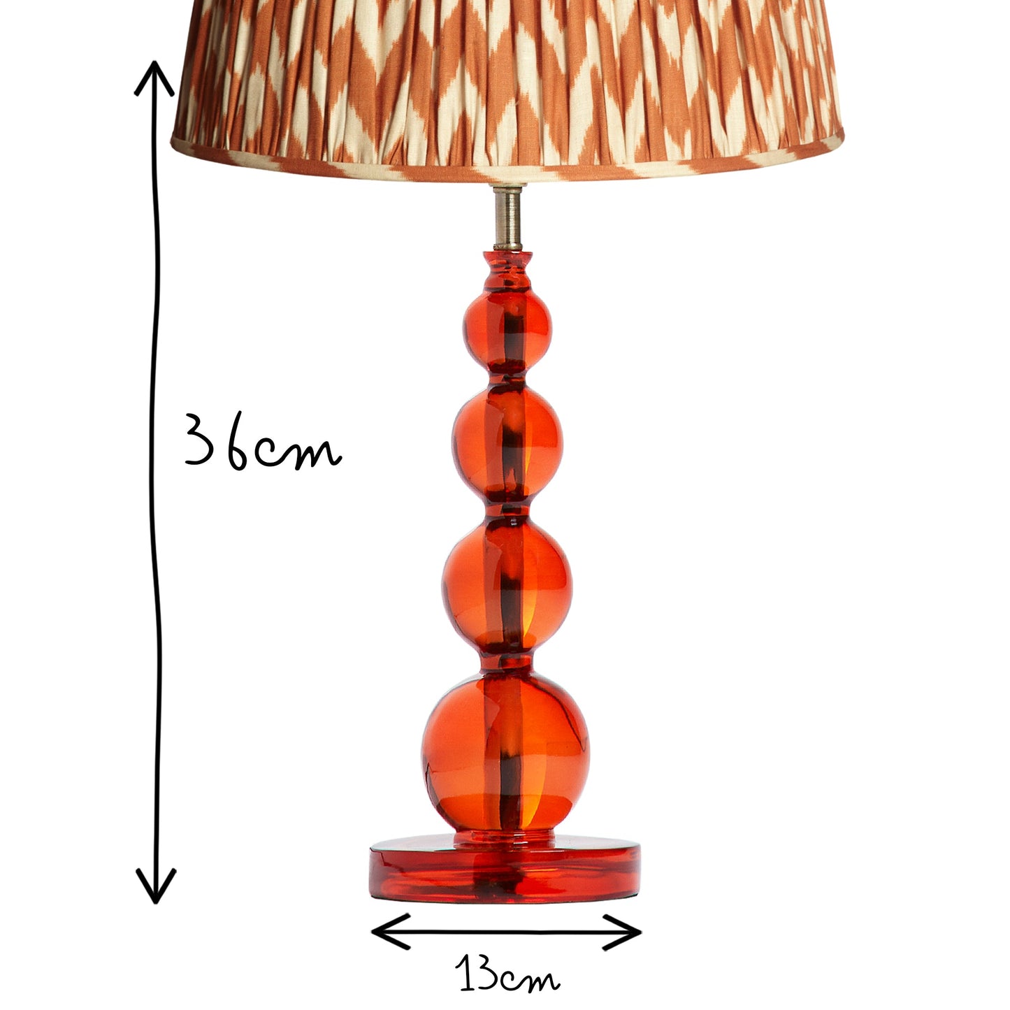 Aurora table lamp in orange resin