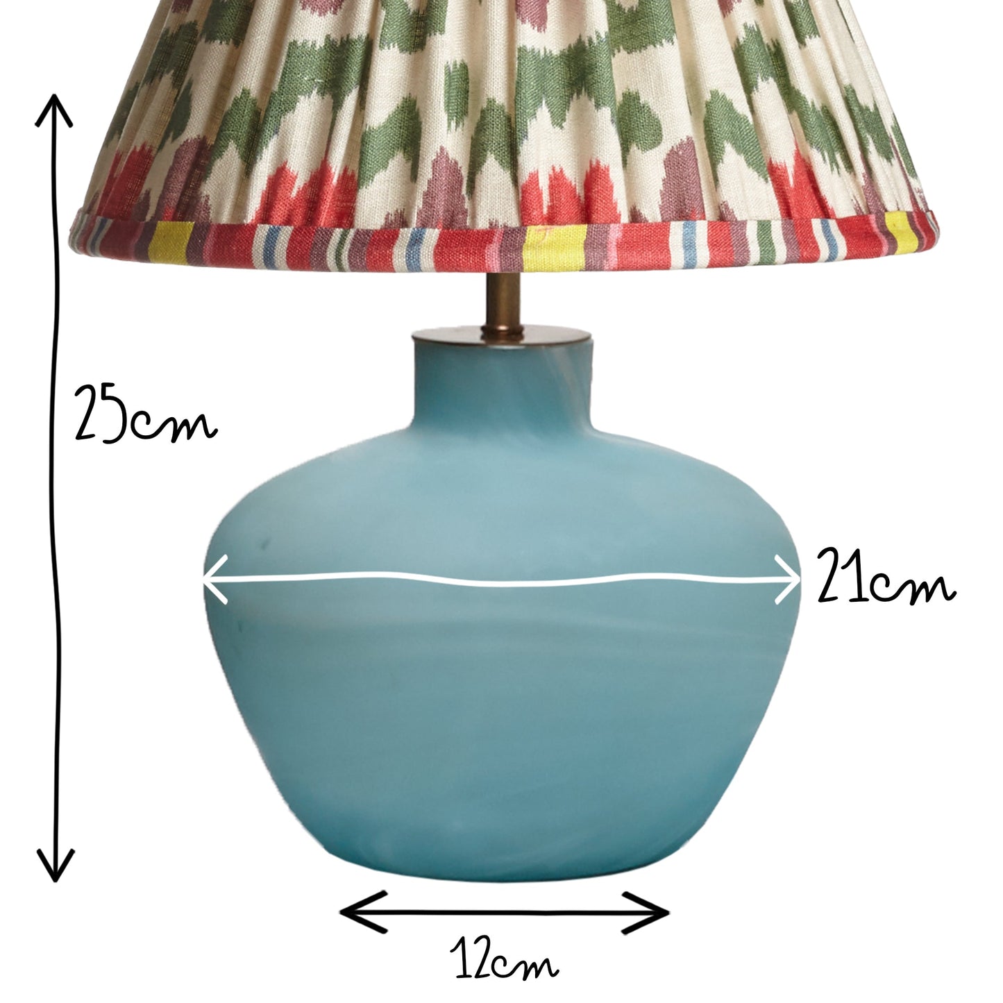 Bluebell table lamp in blown glass