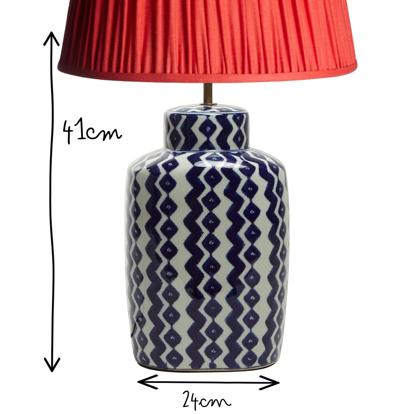 Gingembre Table Lamp in blue and white ceramic