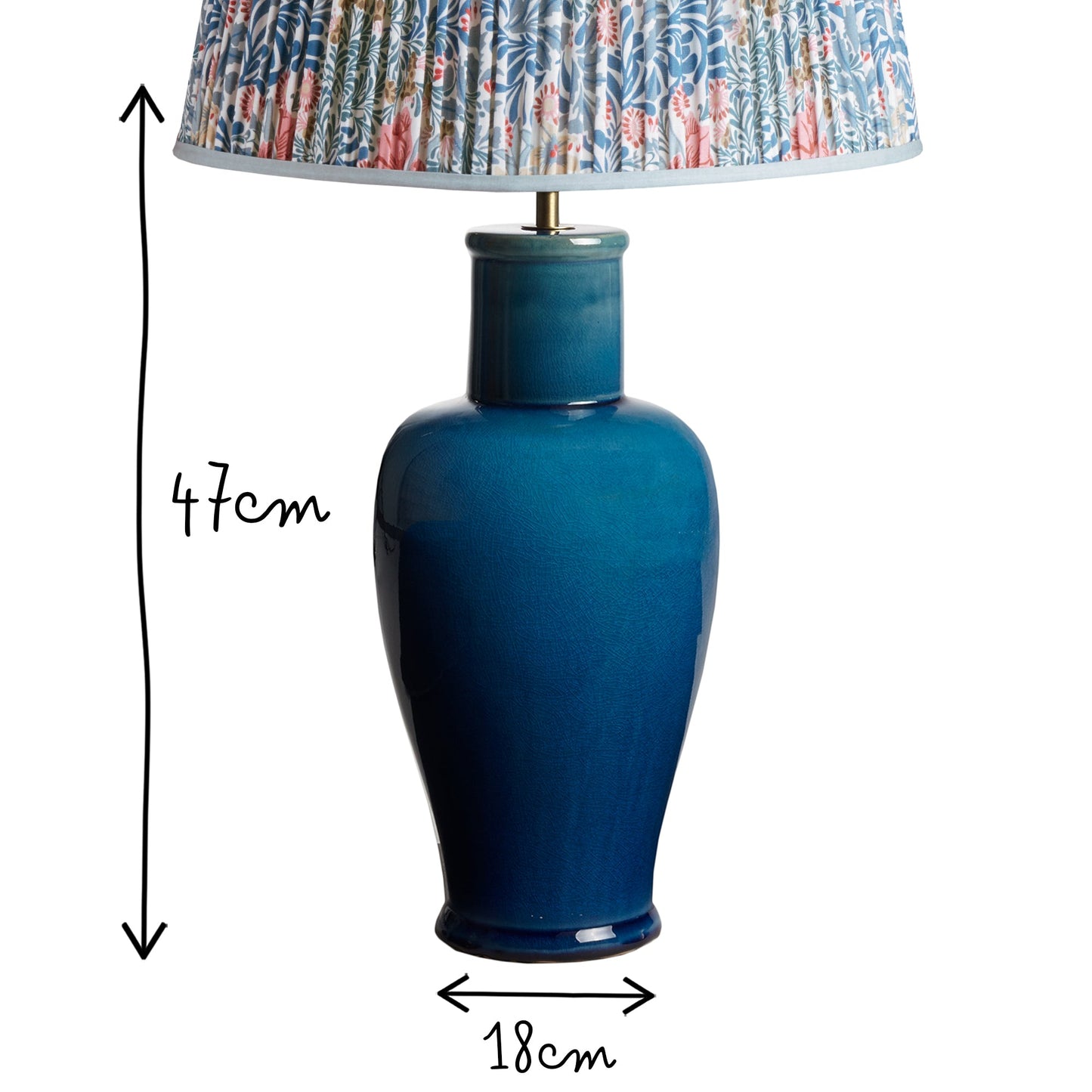 Larger Lolita table lamp in a turquoise glaze