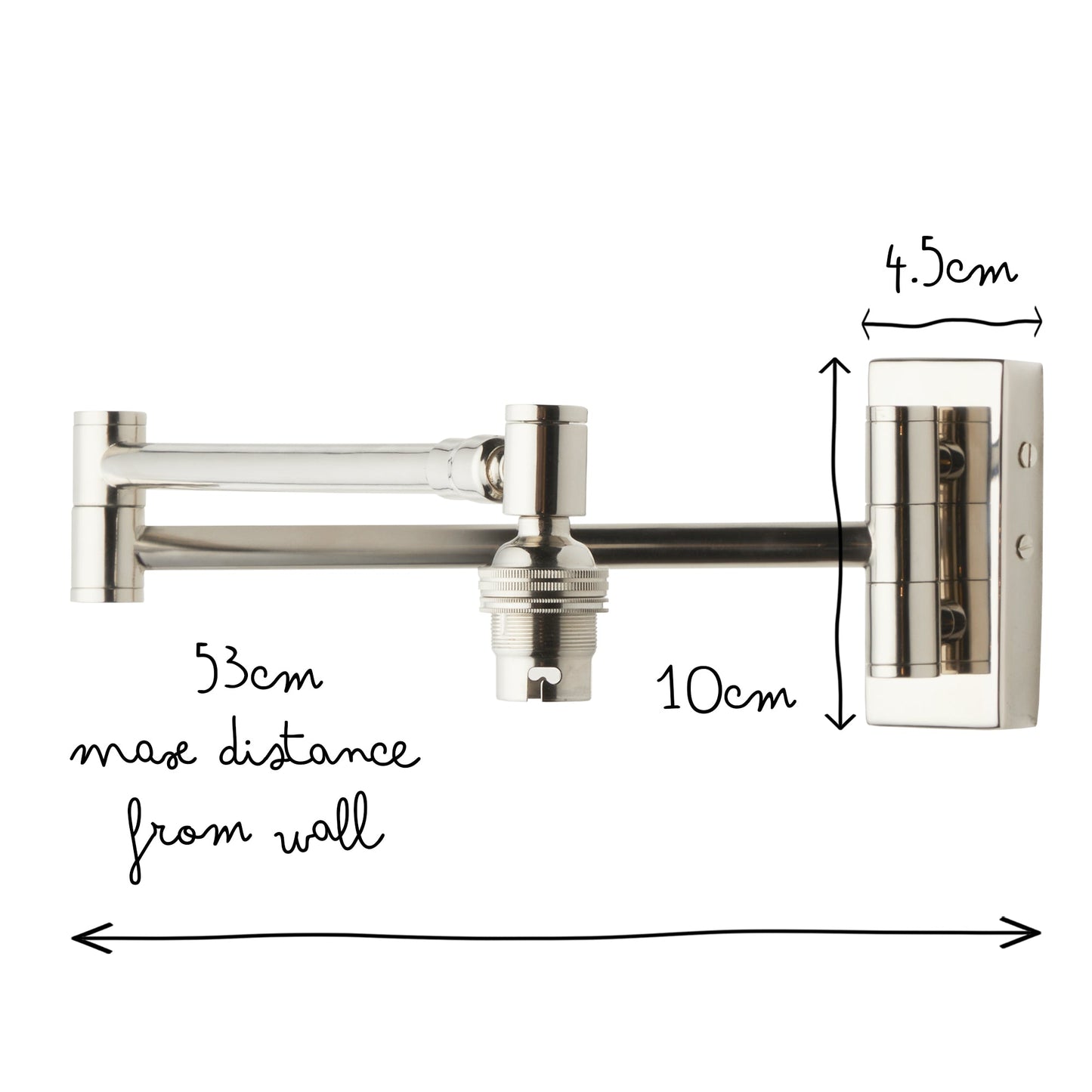 Lacey Wall fitting in chrome