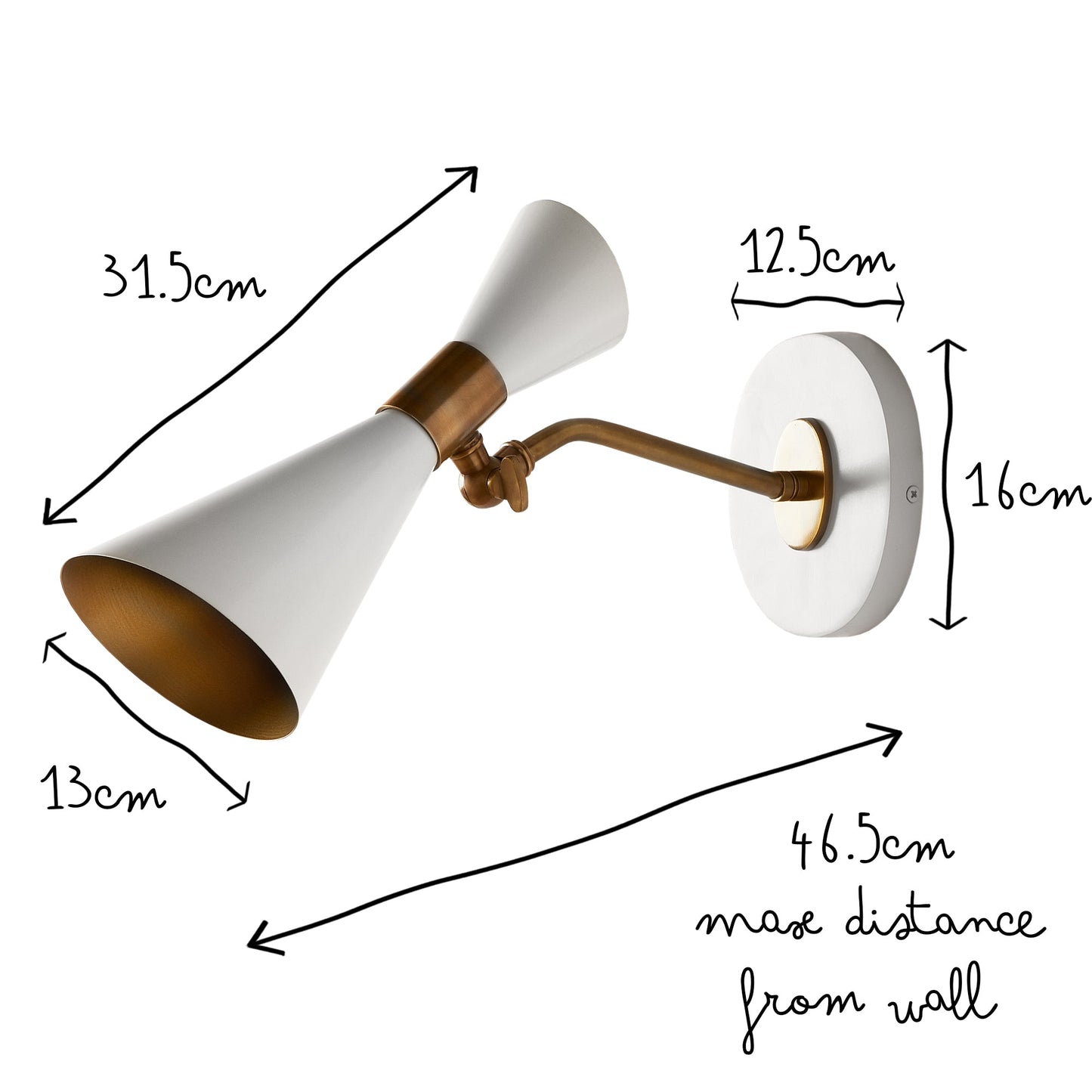 Bow Tie wall light in white