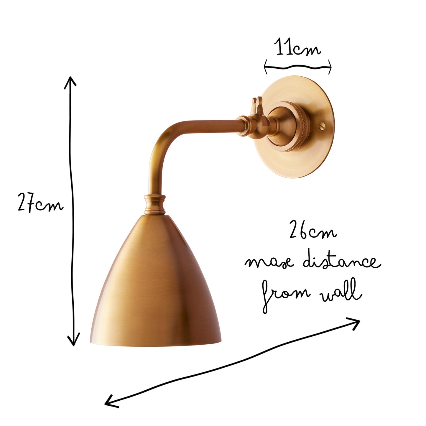Clematis Wall Light in Antiqued Brass