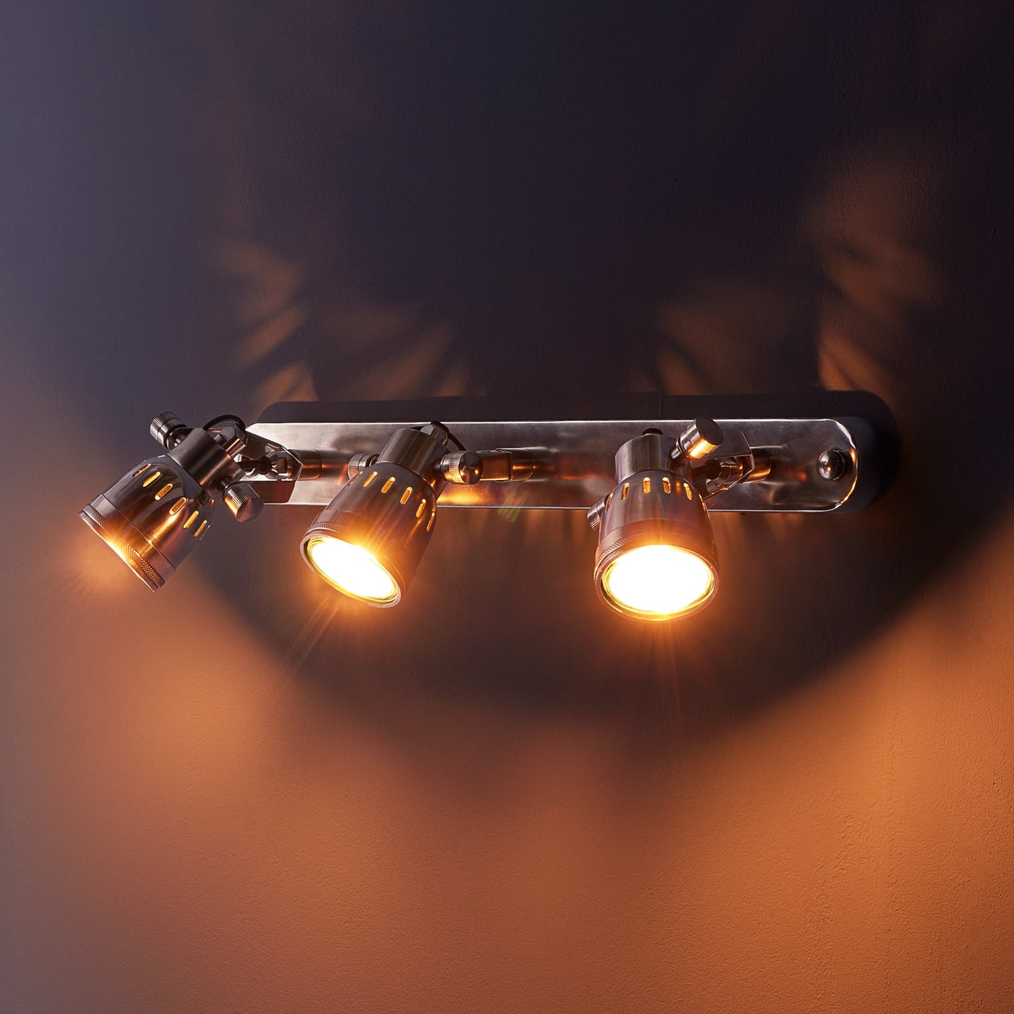 Large and long Humph wall light in antique silver
