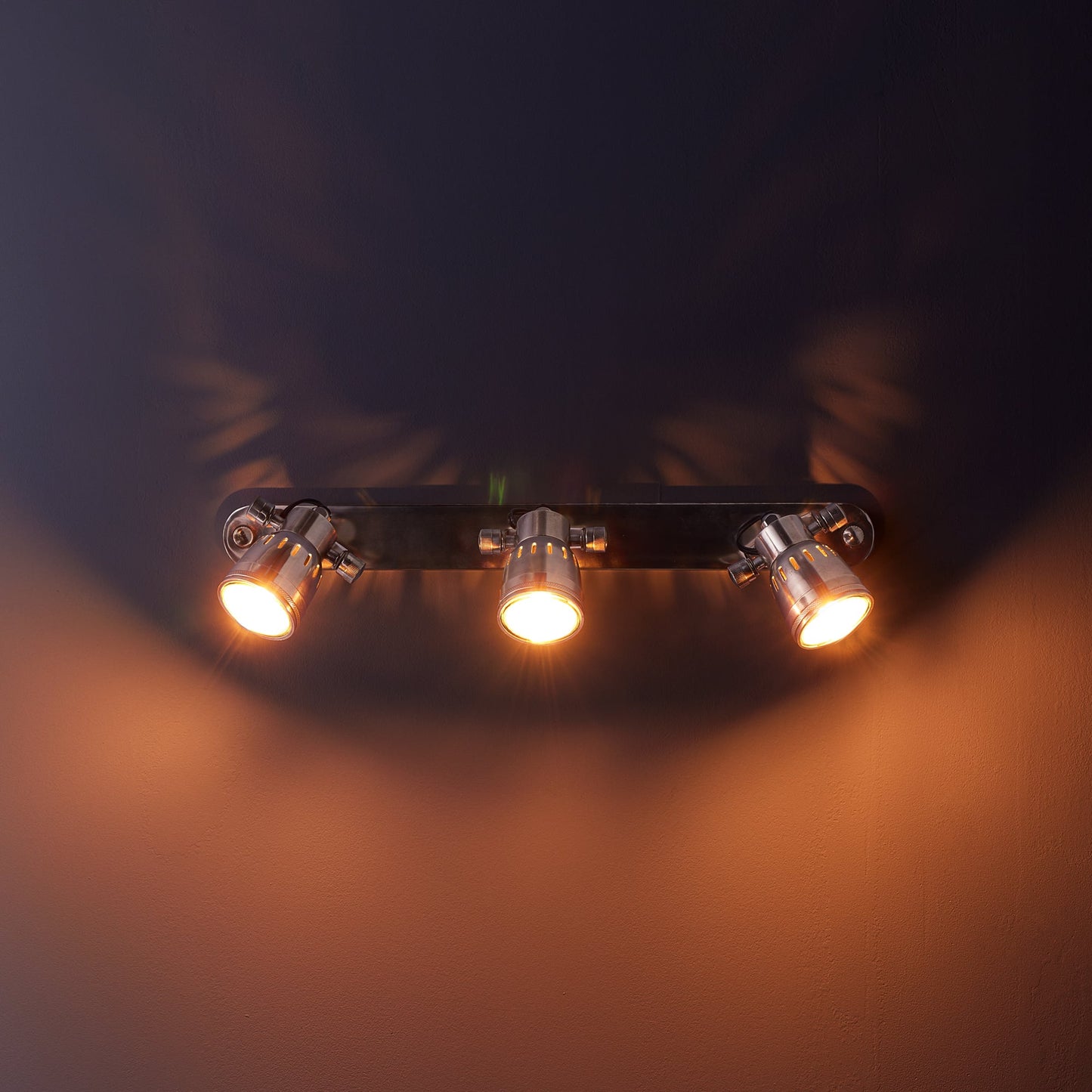 Large and long Humph wall light in antique silver