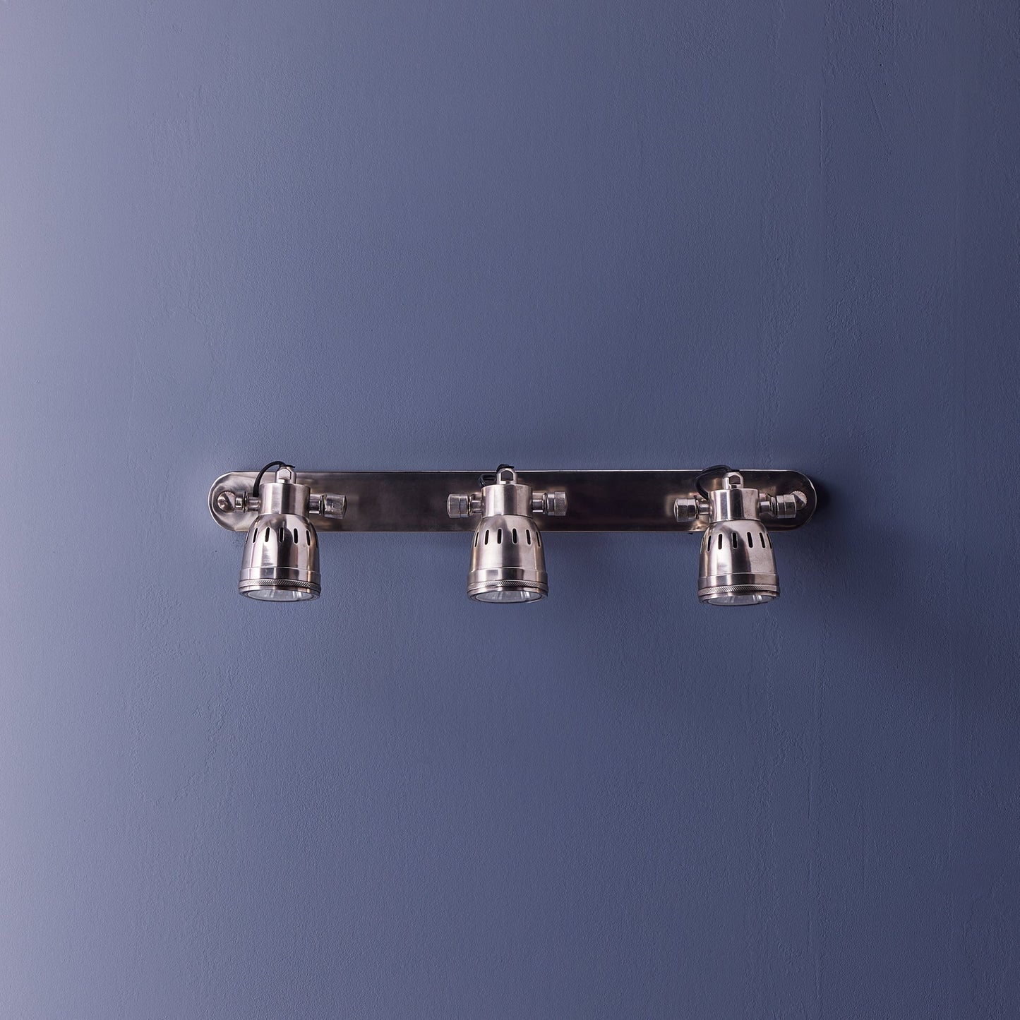 Large and long Humph wall light in antique silver