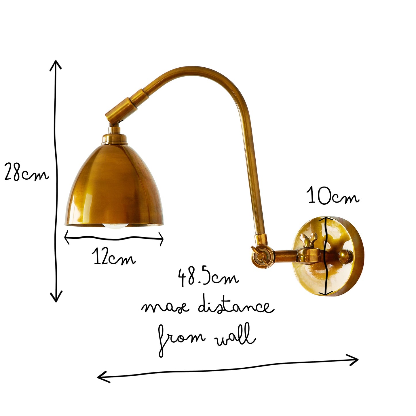 Jasmine Wall Light in Antiqued Brass