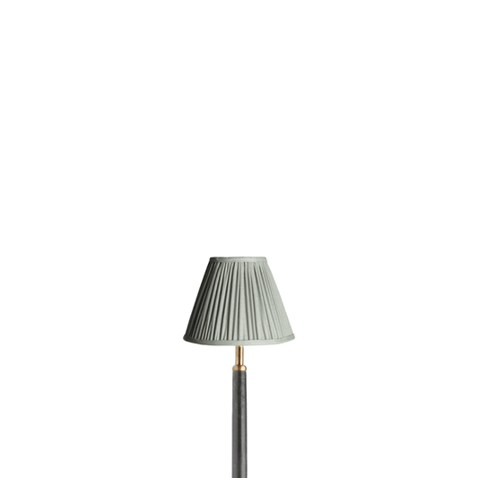 16cm empire gathered lampshade in smog stonewashed linen