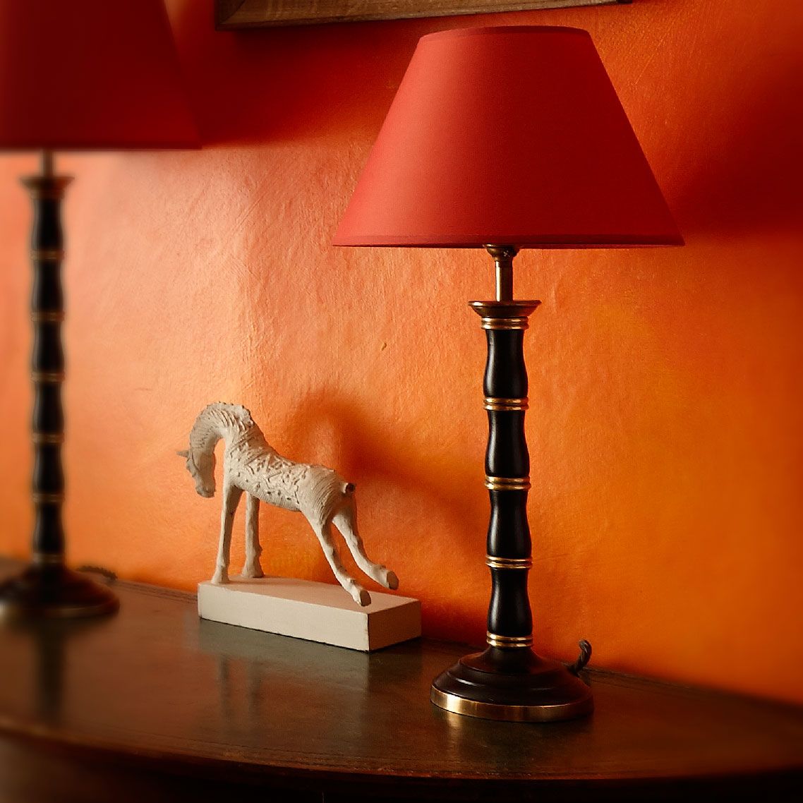 Smaller Cleo table lamp in brass