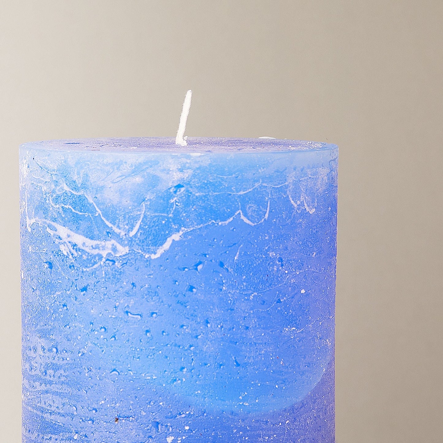 Larger Ferris pillar candle in french blue