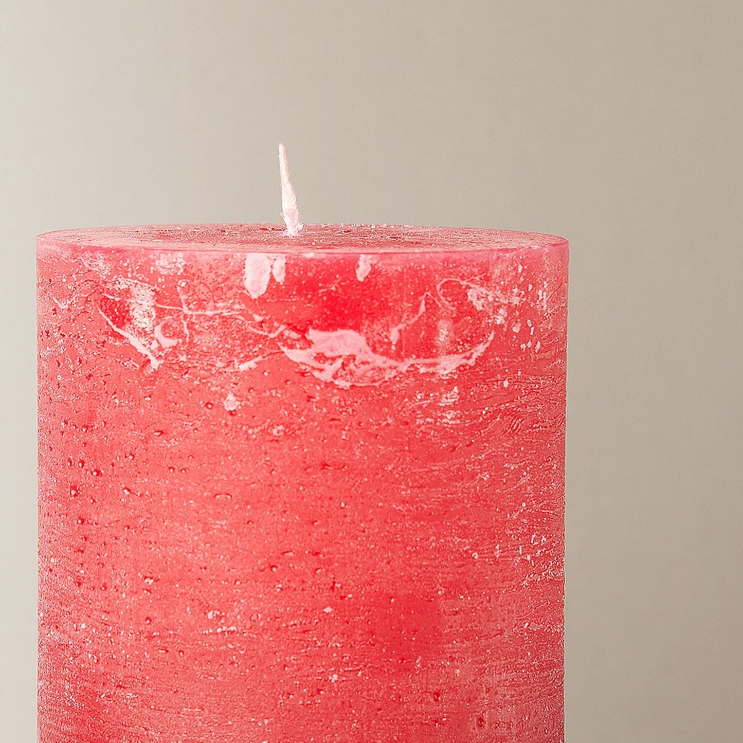 Larger Ferris pillar candle in warm red