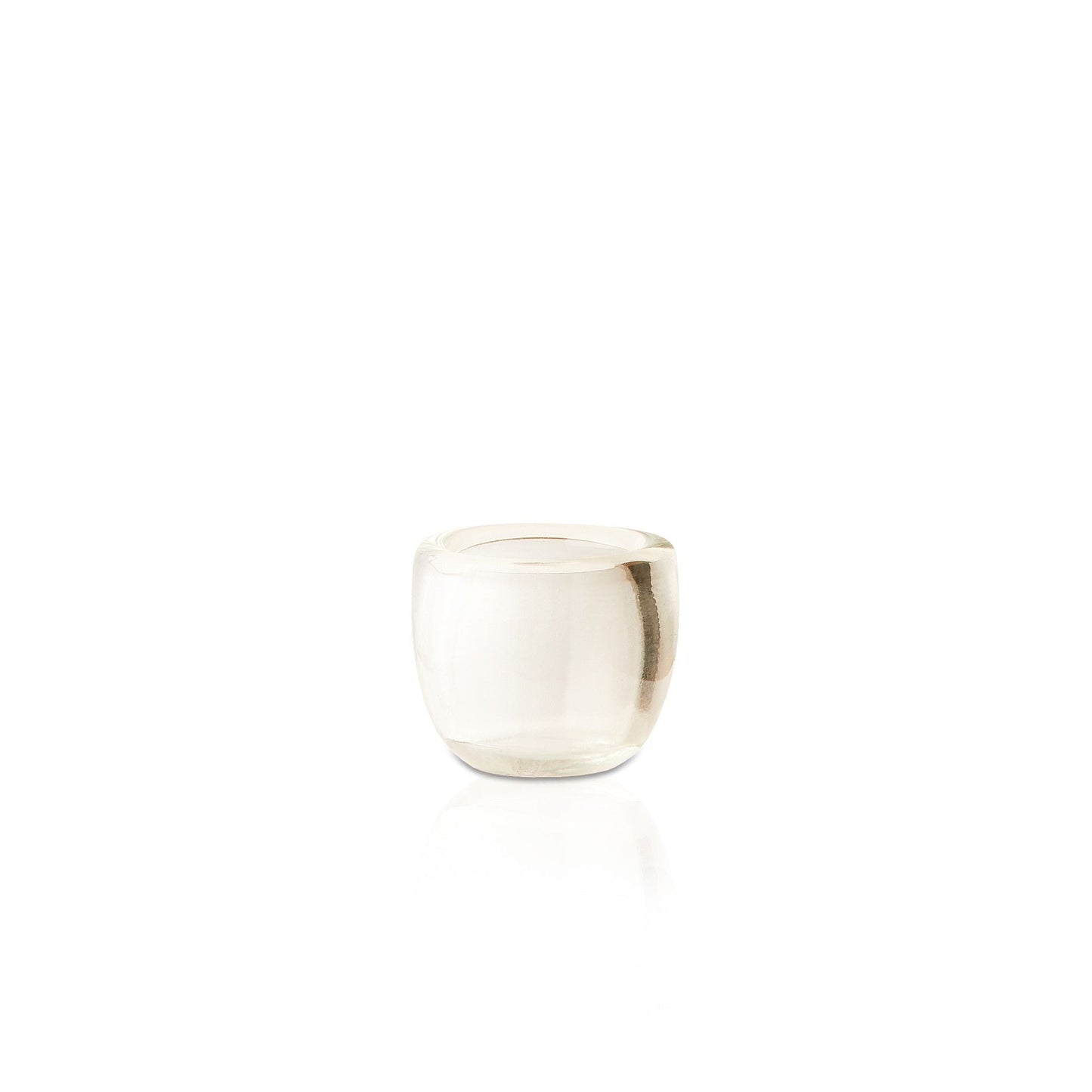 Burly tealight holder in clear glass