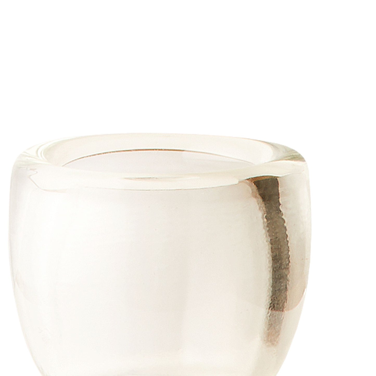 Burly tealight holder in clear glass
