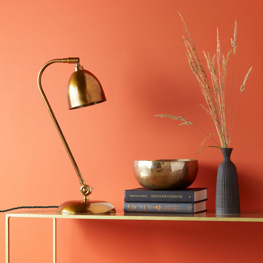 Obama Desk Light in Antiqued Brass