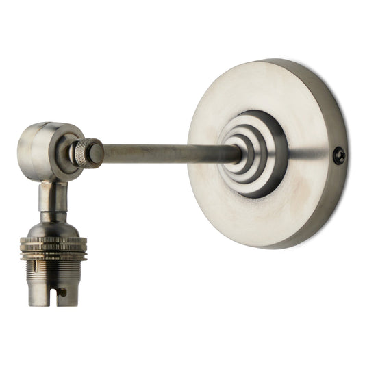 Elbow wall fitting in antiqued silver