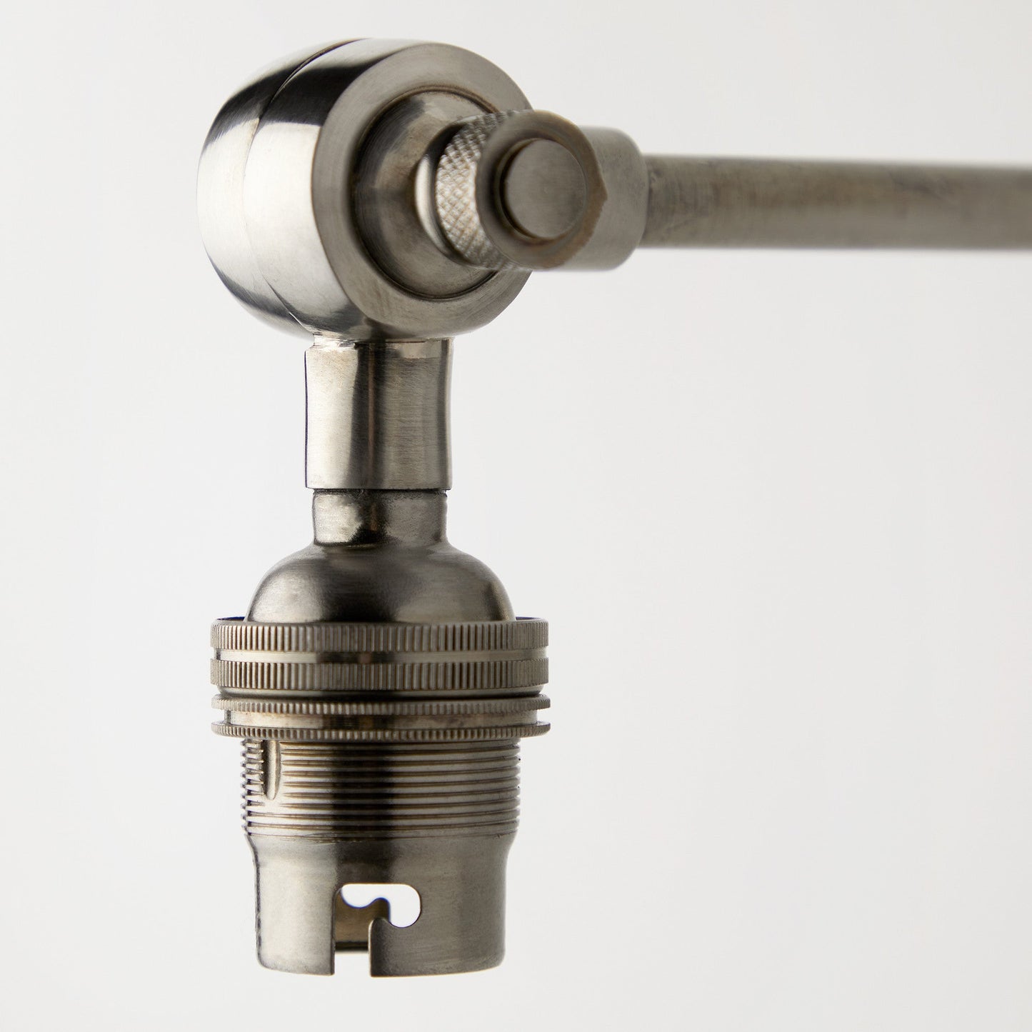 Elbow wall fitting in antiqued silver