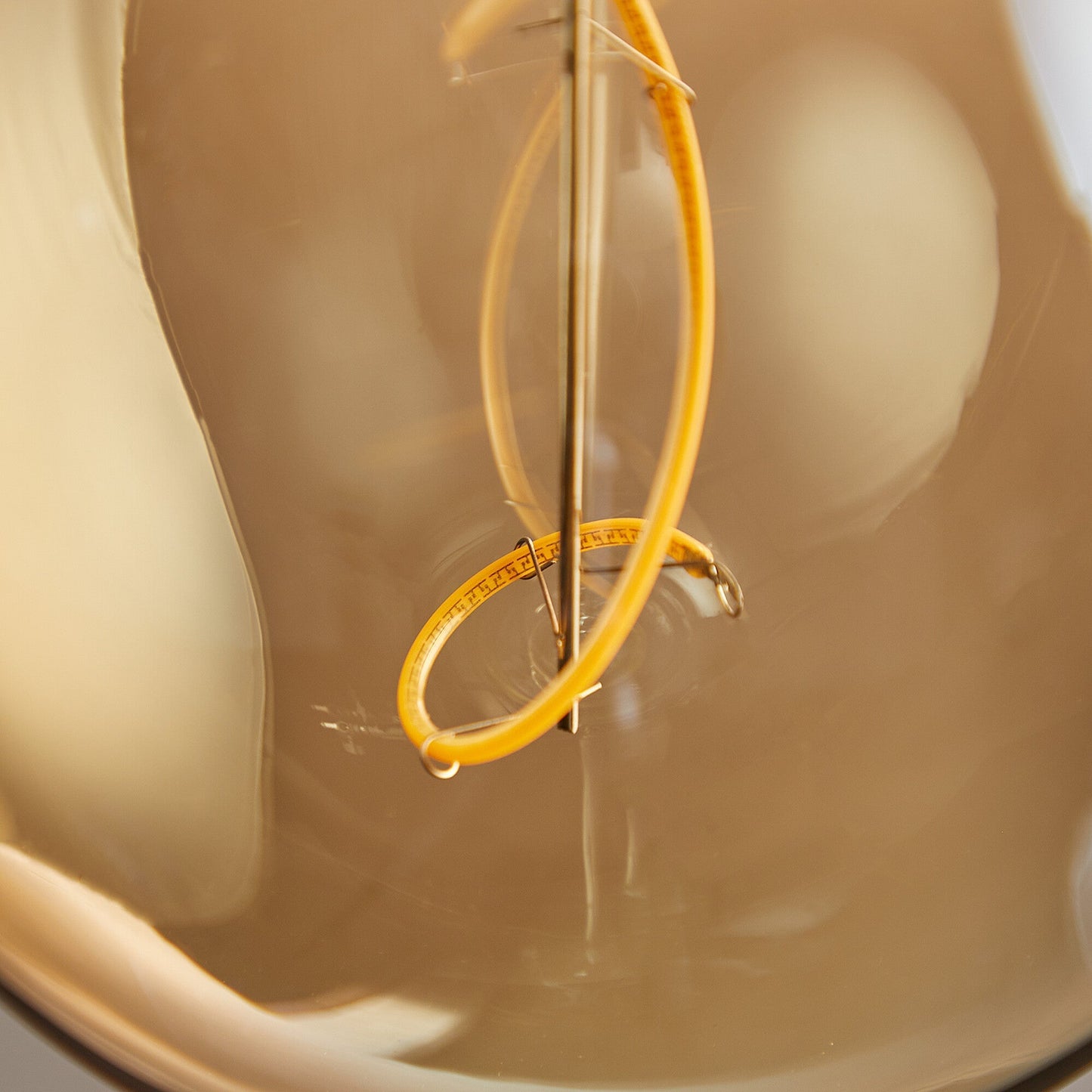 Extra Large globe 4 watt LED irregular filament bulb with amber coating and E27 fitting