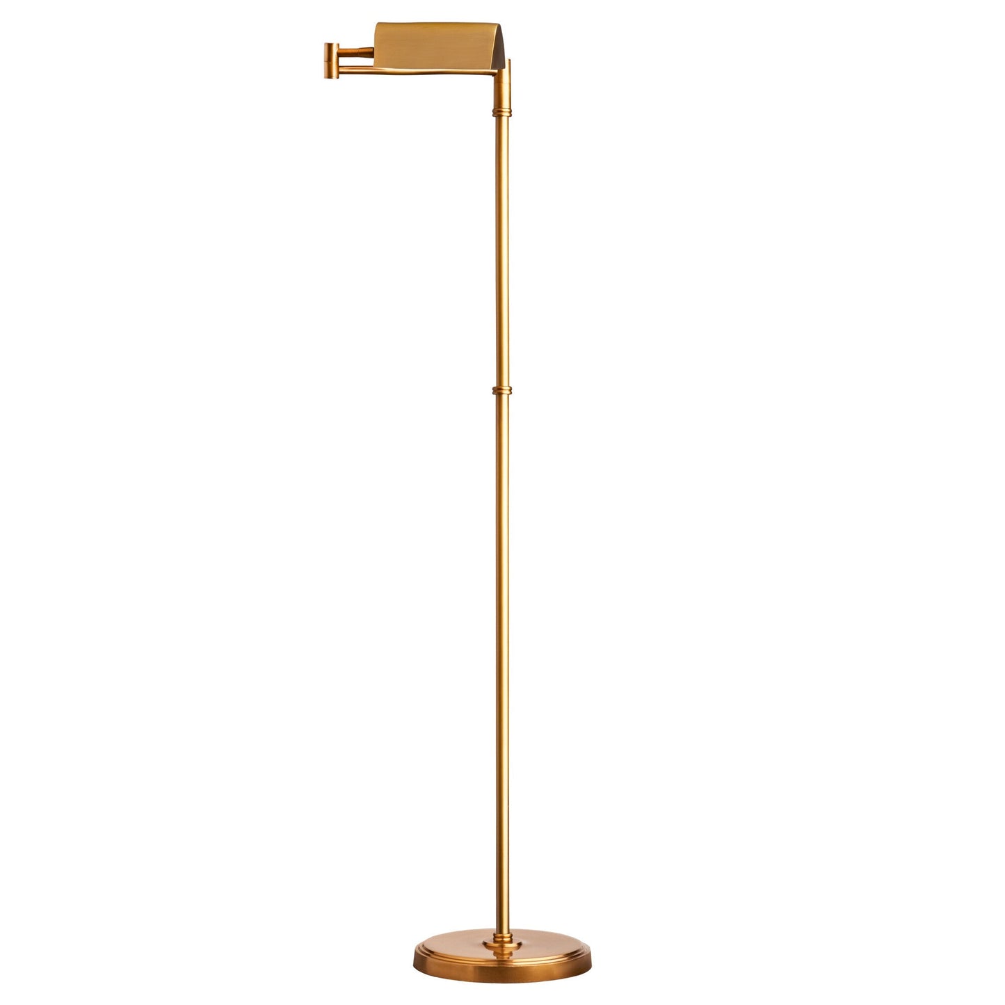 Aesop standing lamp in antiqued brass