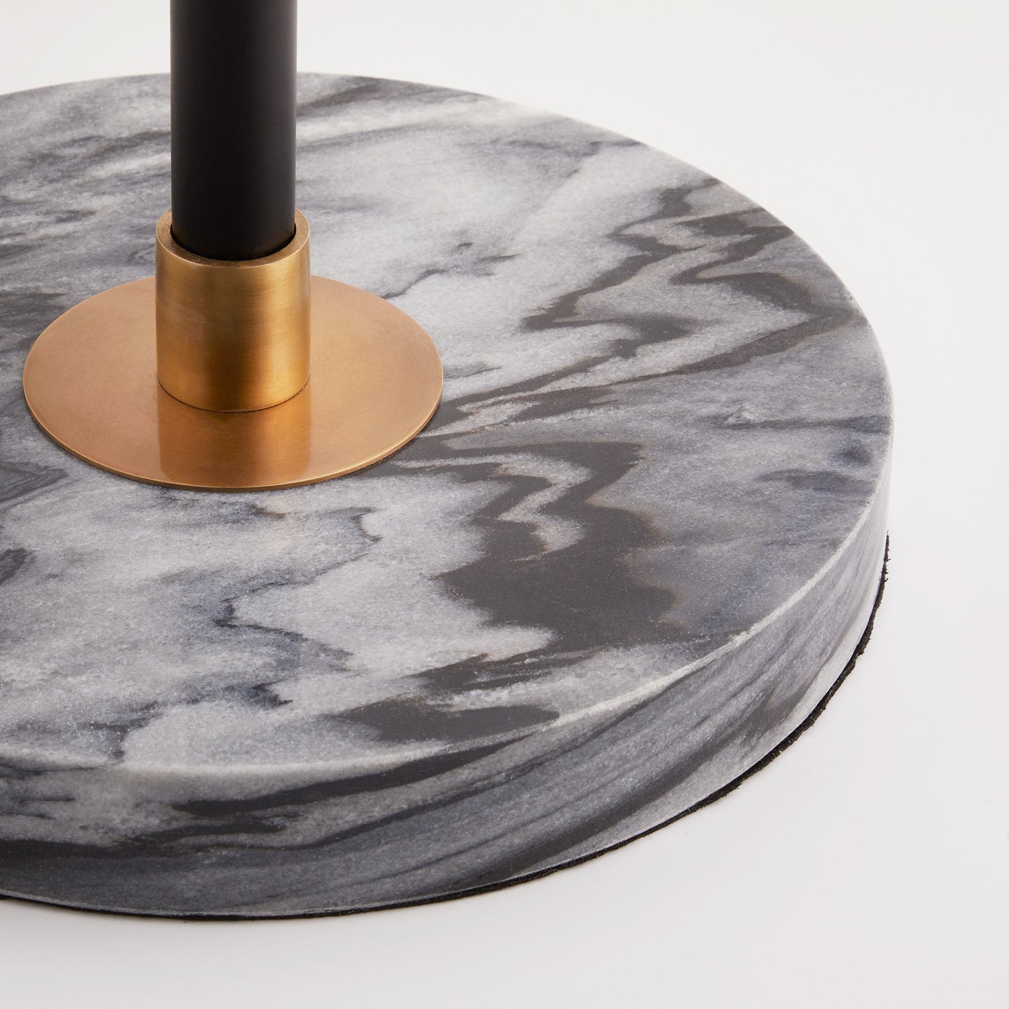 Black Monday floor lamp in antiqued brass