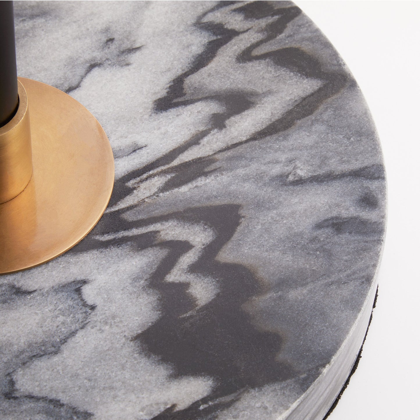 Black Monday floor lamp in antiqued brass