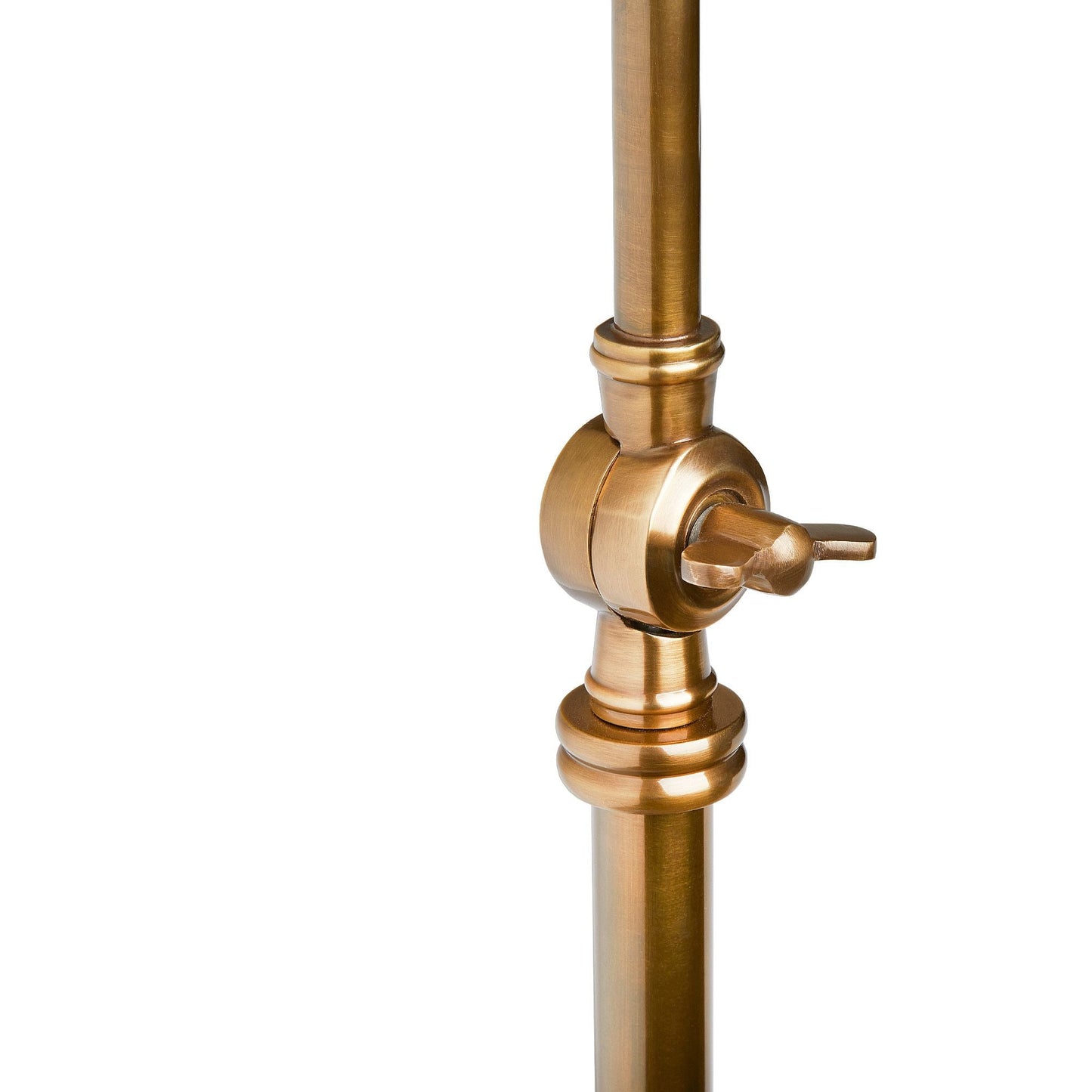 Cranling articulated standing lamp in brass with a white marble base