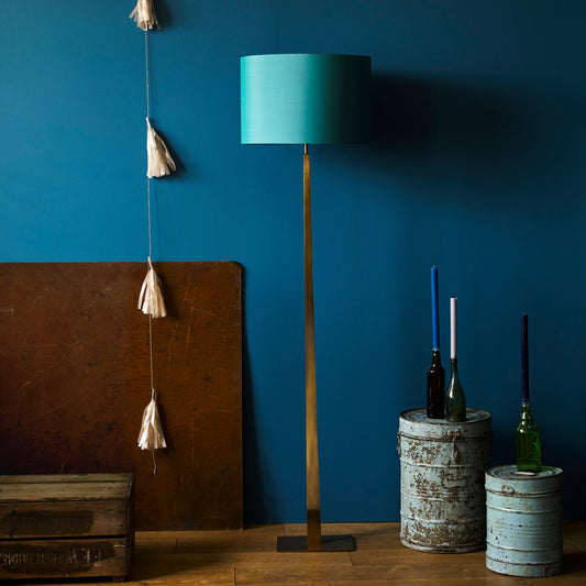 Trafalgar floor lamp in antique brass