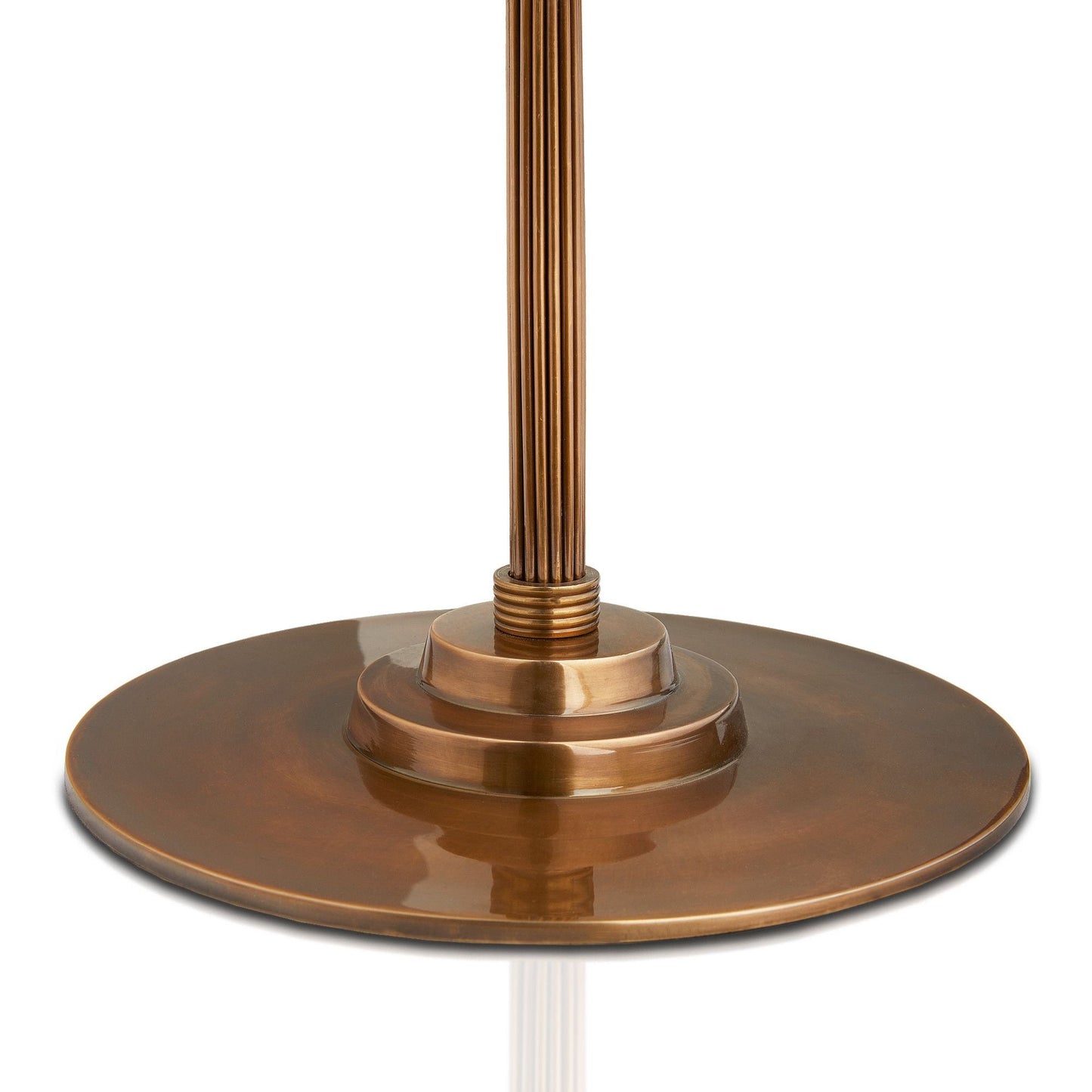 Wrappling standing lamp in antique brass