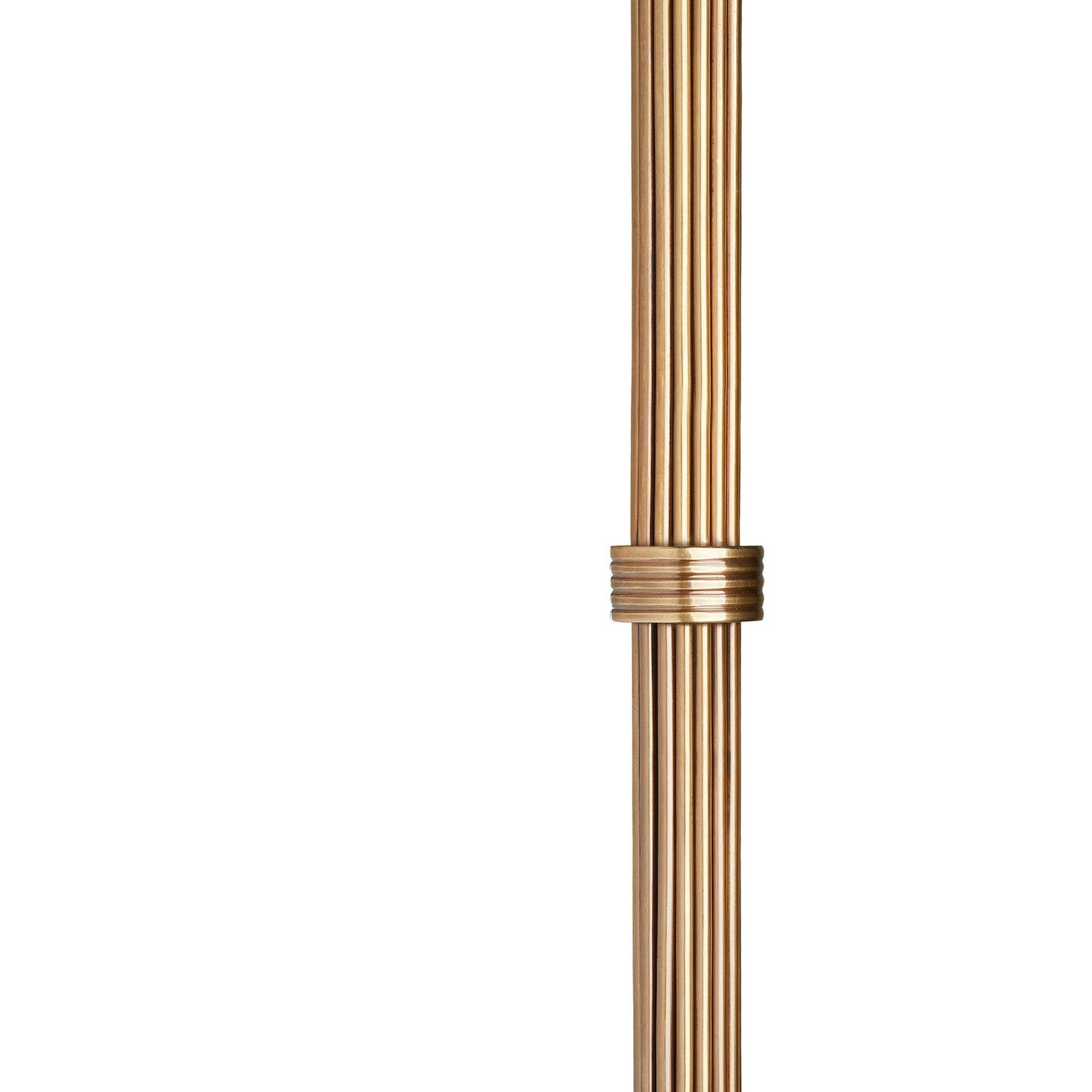 Wrappling standing lamp in antique brass