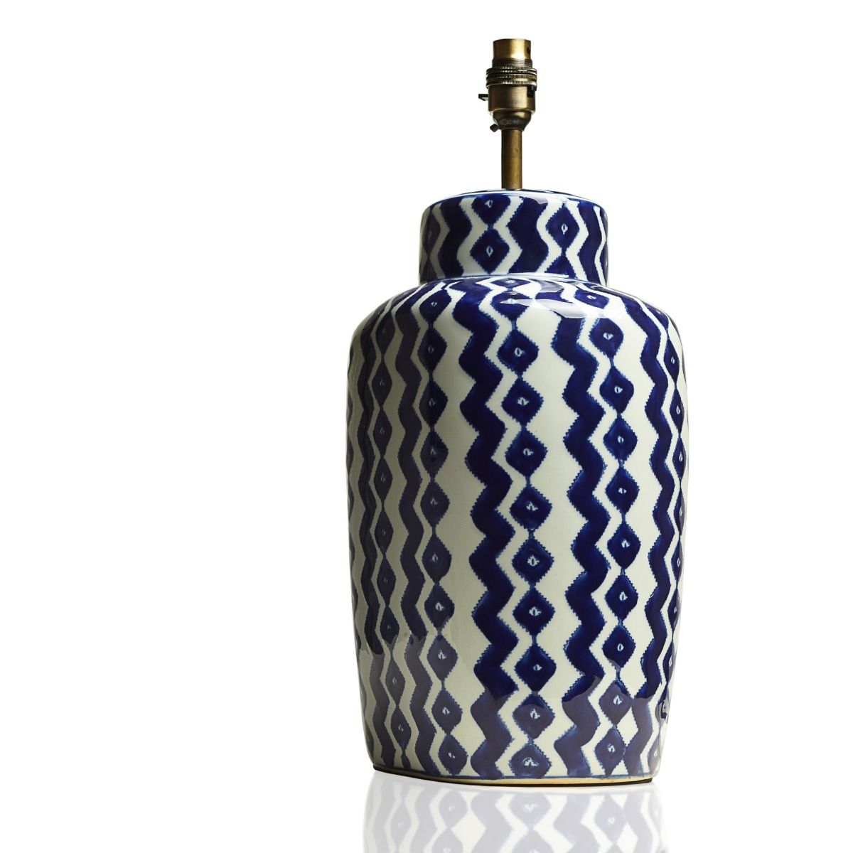 Gingembre Table Lamp in blue and white ceramic