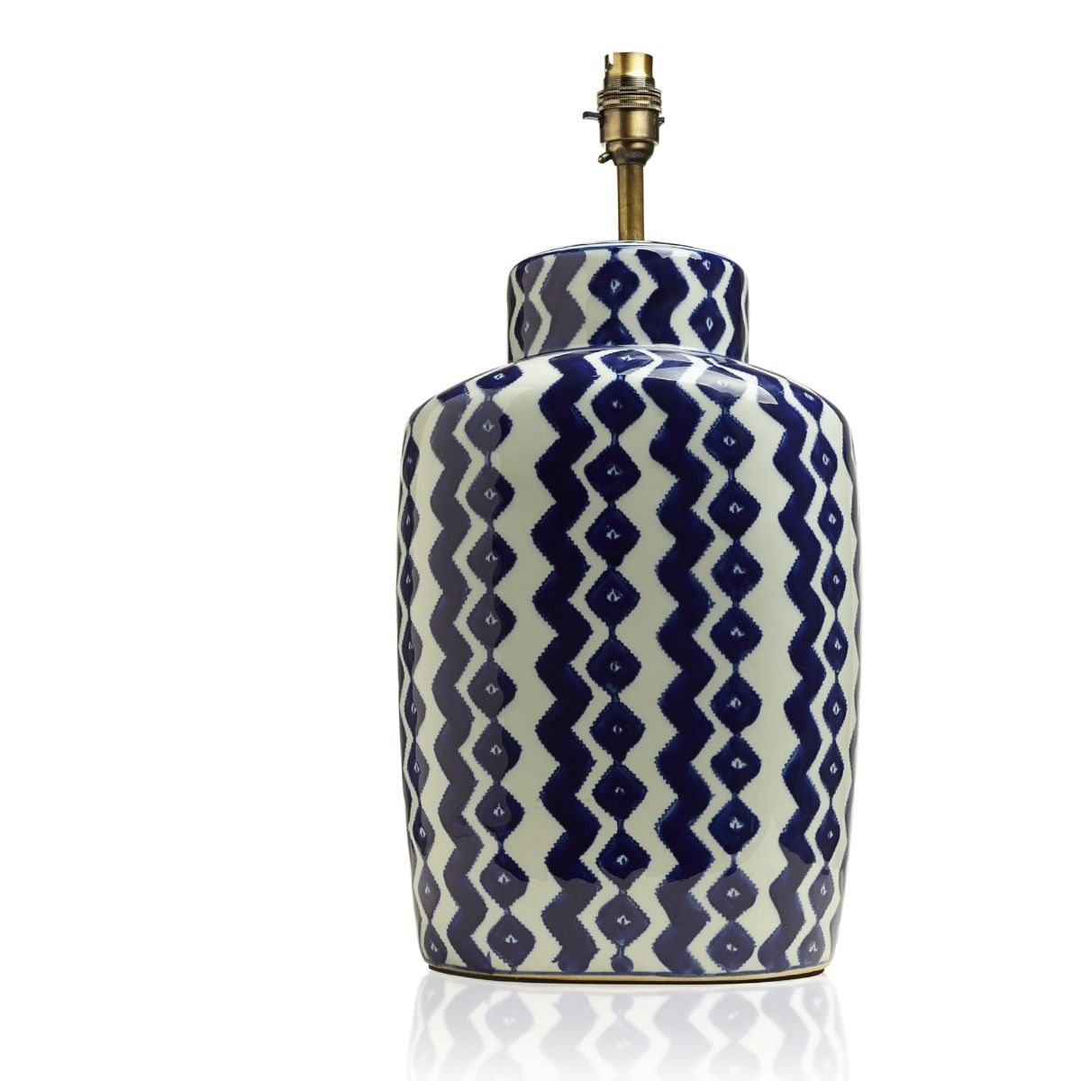 Gingembre Table Lamp in blue and white ceramic