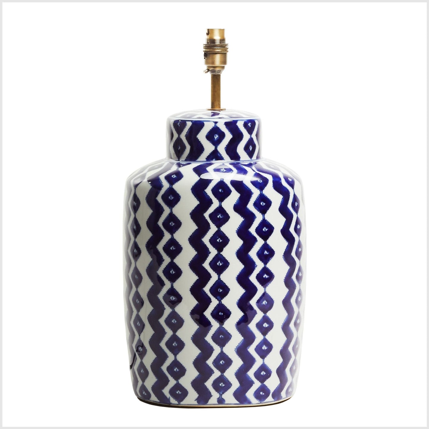 Gingembre Table Lamp in blue and white ceramic