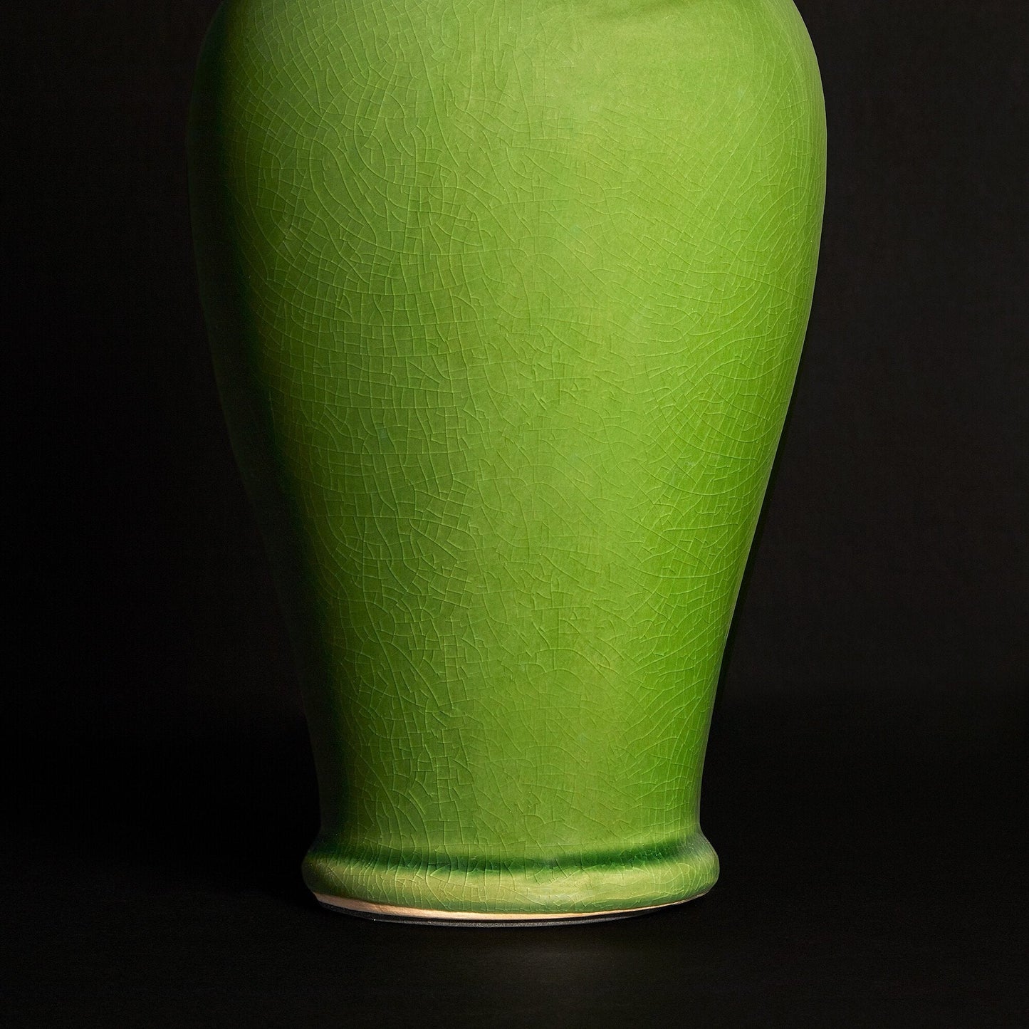Smaller Lolita bedside lamp in an emerald glaze