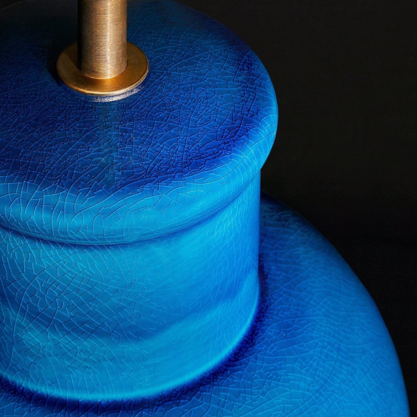 Larger Lolita table lamp in a turquoise glaze