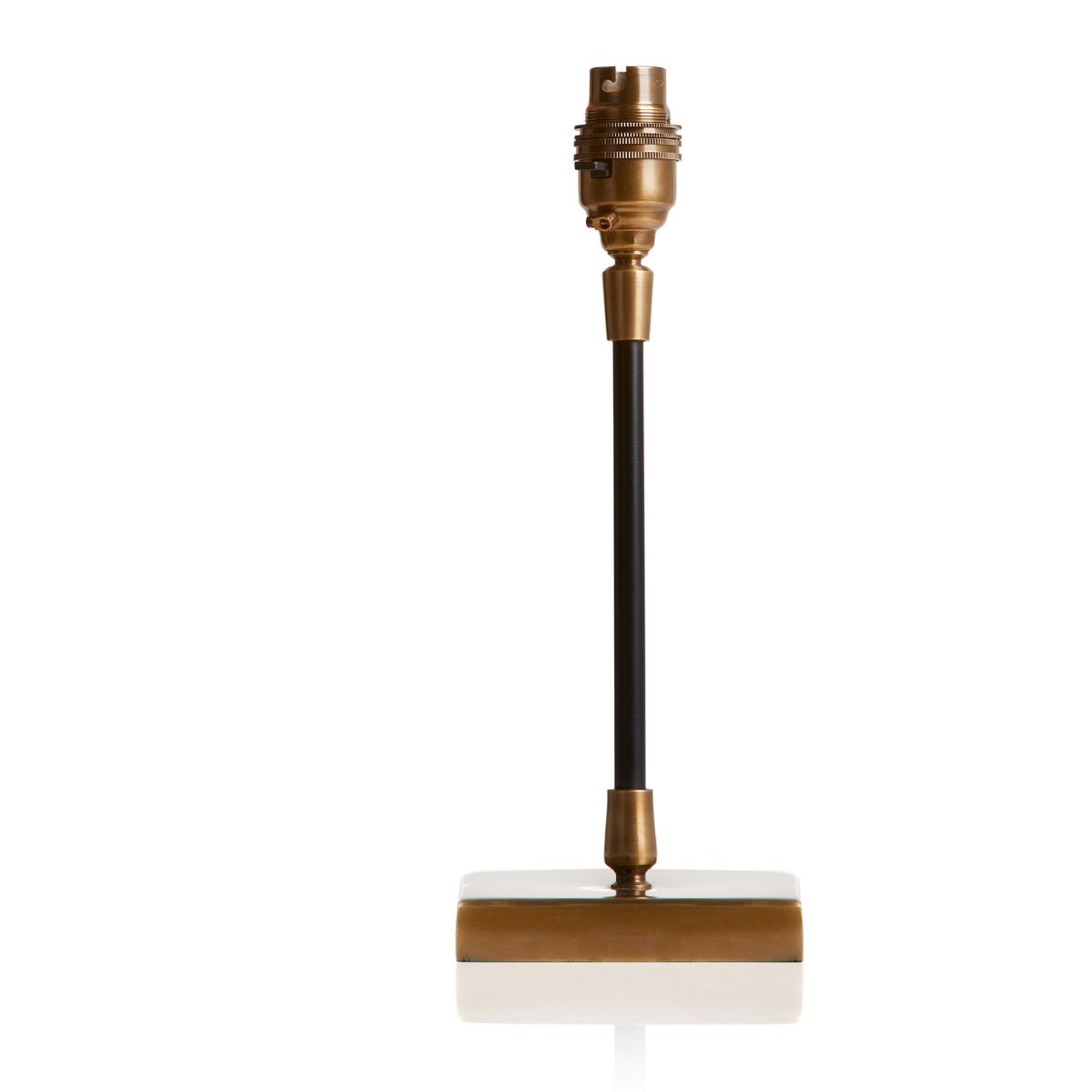 Pickling table lamp in antiqued brass