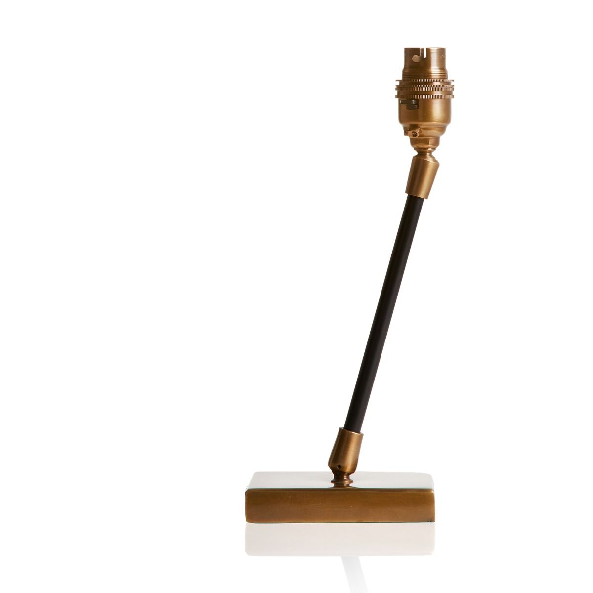 Pickling table lamp in antiqued brass