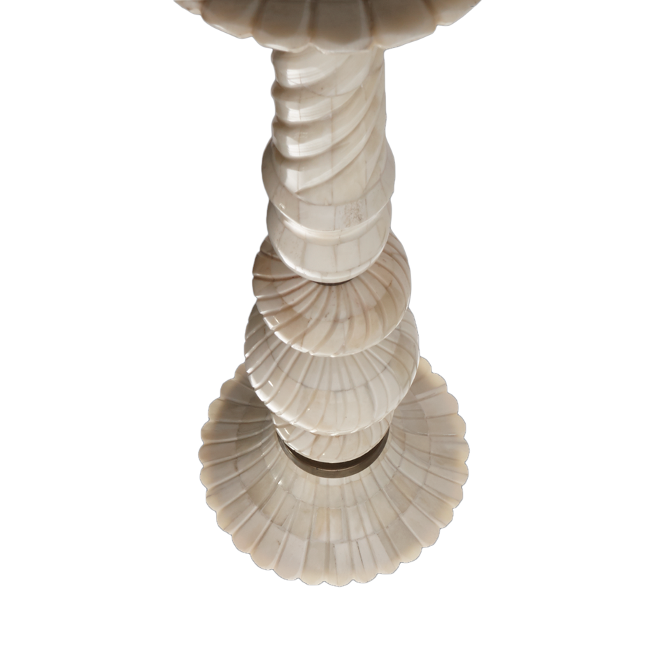 Regular Shiva table lamp in off white bone and ceramic
