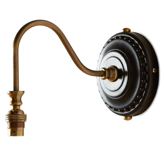 Drake wall fitting in wood and brass