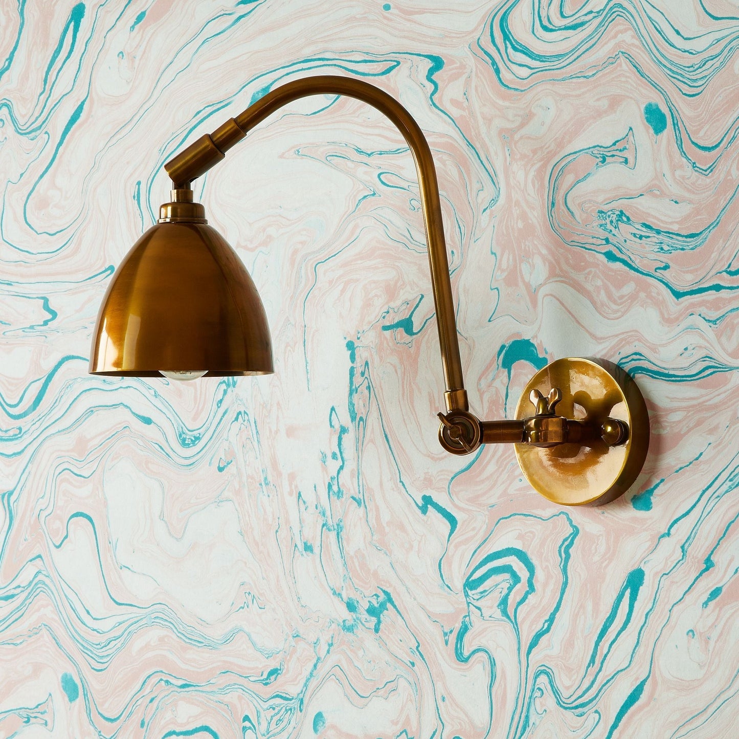 Jasmine Wall Light in Antiqued Brass