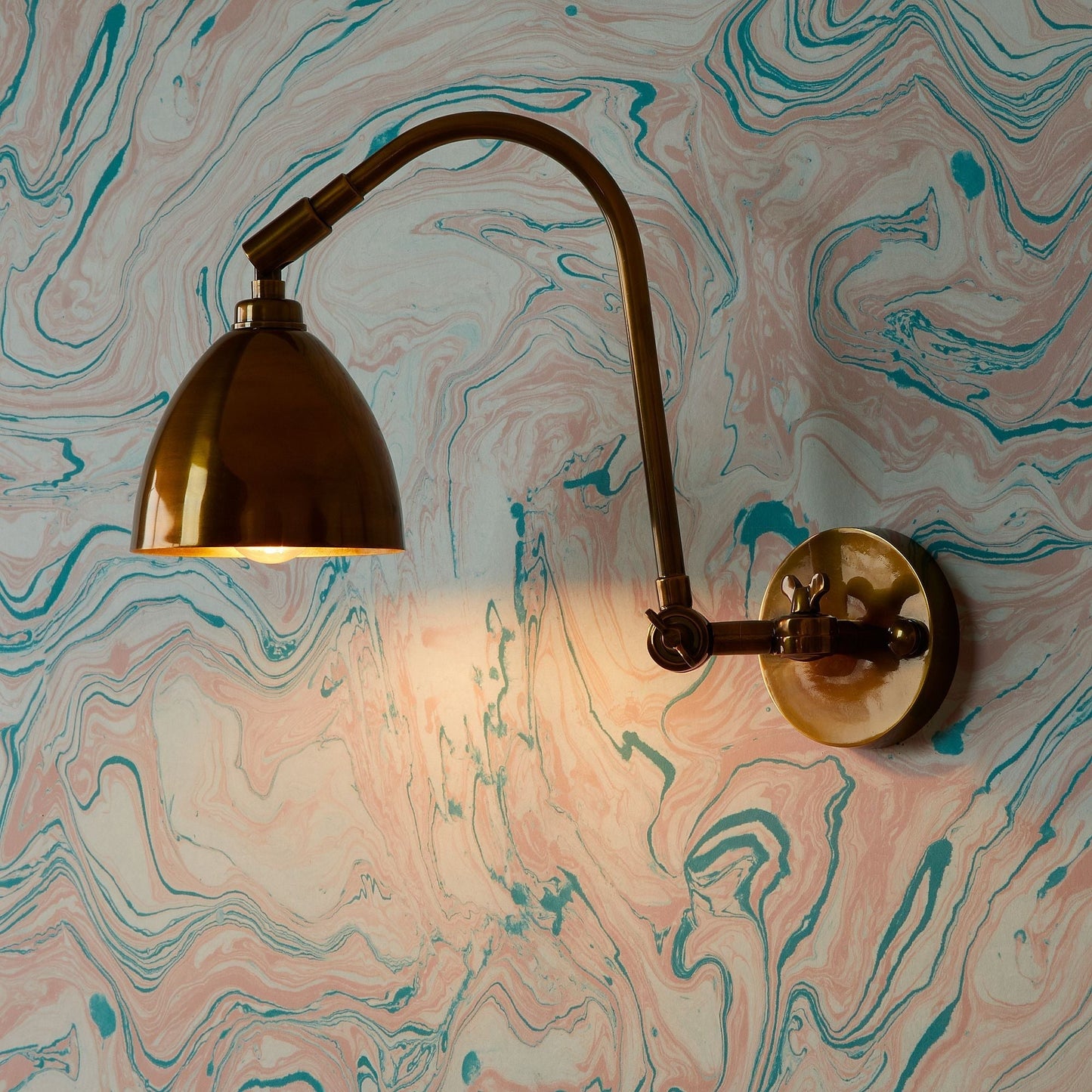 Jasmine Wall Light in Antiqued Brass