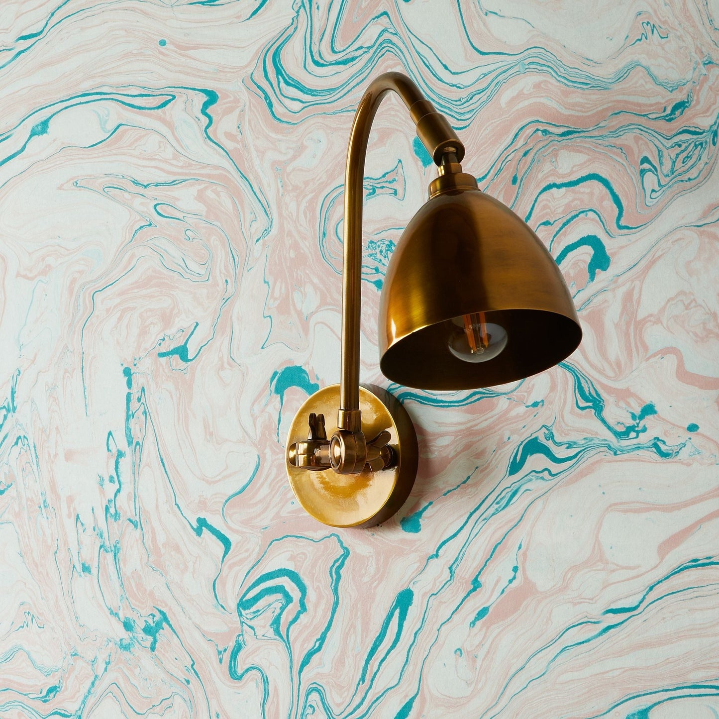 Jasmine Wall Light in Antiqued Brass